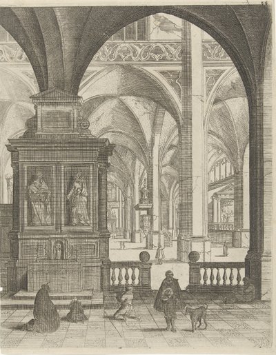 Interno di chiesa da Gerard Houckgeest