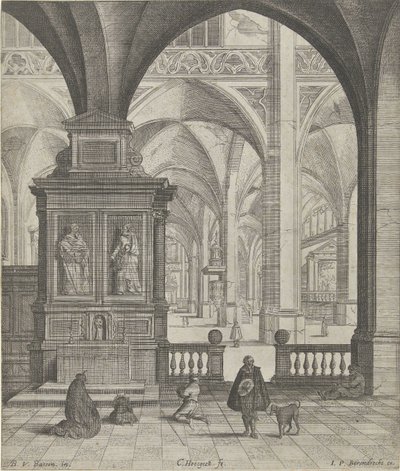 Interno di chiesa da Gerard Houckgeest
