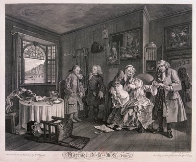 Matrimonio alla moda, Piatto VI da Gerard Jean Baptiste Scotin