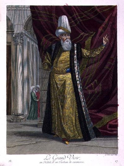 Il Gran Visir, in abiti cerimoniali e turbante da Gerard Jean Baptiste Scotin