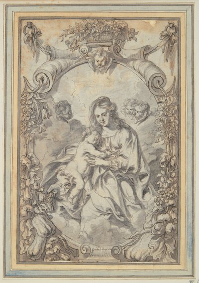 Madonna in cornice ornamentale da Gerard Seghers