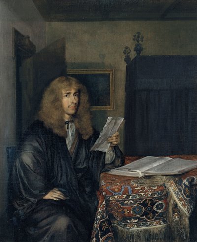 Ritratto di un uomo che legge un documento da Gerard Ter Borch the Younger