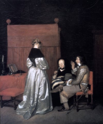 Ammonizione paterna, 1654-1655 da Gerard Terborch II