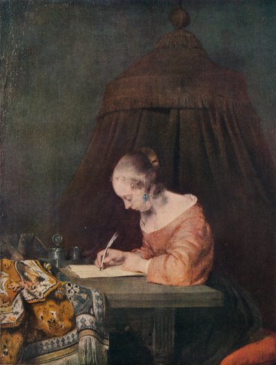 Donna che scrive una lettera da Gerard Terborch II