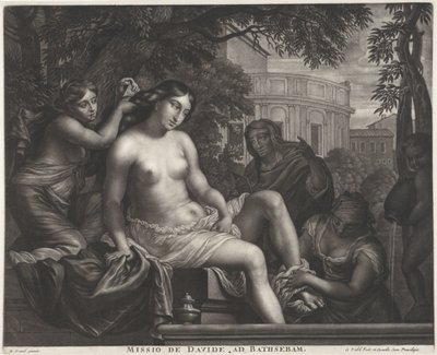 Betsabea riceve il messaggio di Davide da Gerard Valck