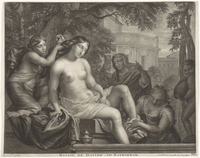 Betsabea riceve il messaggio di Davide da Gerard Valck
