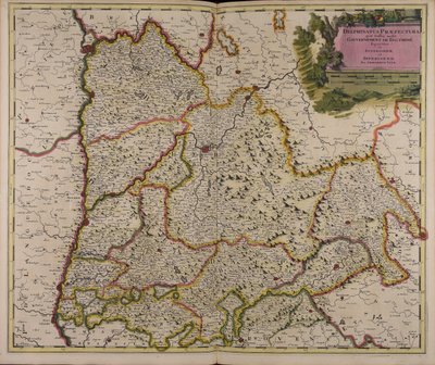 Delphinatus praefectura quae Gallis audit governo di Daufhiné bipartitus in superiorem et inferiorem da Gerard Valck