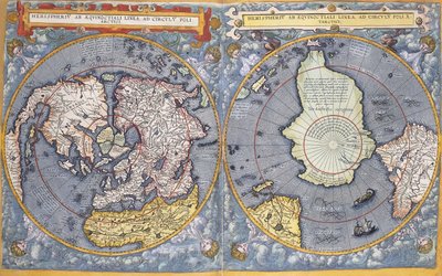 Poli Nord e Sud, 1593 da Gerard de Jode