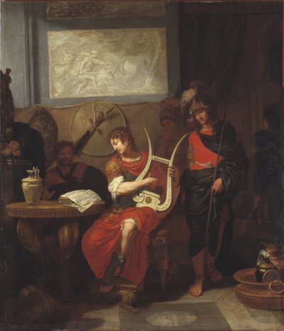 Achille suona la lira davanti a Patroclo da Gerard de Lairesse