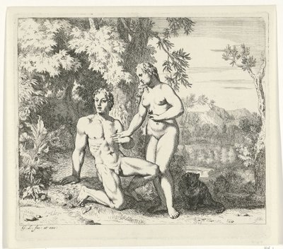 Adamo ed Eva nel paradiso da Gerard de Lairesse