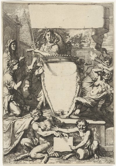 Cartiglio circondato da figure allegoriche da Gerard de Lairesse