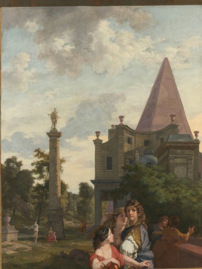 Paesaggio italiano con tre donne in primo piano da Gerard de Lairesse
