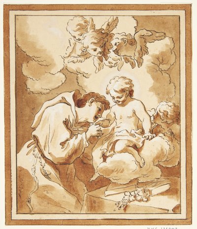 Il Bambino Gesù che fluttua su una nuvola da Gerard de Lairesse