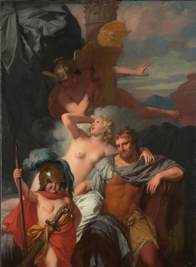 Mercurio ordina a Calipso di liberare Ulisse da Gerard de Lairesse