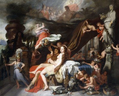 Mercurio ordina a Calipso di liberare Ulisse da Gerard de Lairesse