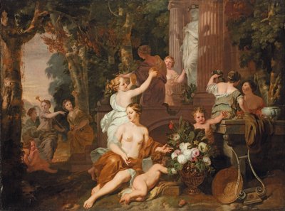 Ninfe e baccanti che rendono omaggio al tempio di Flora da Gerard de Lairesse