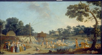 Veduta delle Case da Bagno Serebryanichesky a Mosca da Gerard de la Barthe