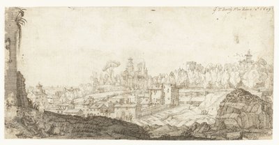 Veduta del Pincio da sud-est, Roma da Gerard ter Borch