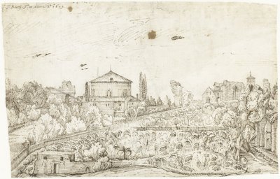 Veduta di San Stefano Rotondo, Roma, da nord da Gerard ter Borch