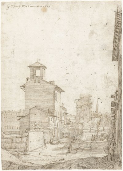 Veduta della Via Panisperna verso Santa Maria Maggiore, Roma da Gerard ter Borch