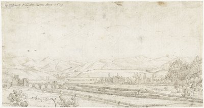 Paesaggio con il Ponte Milvio, fuori Roma da Gerard ter Borch