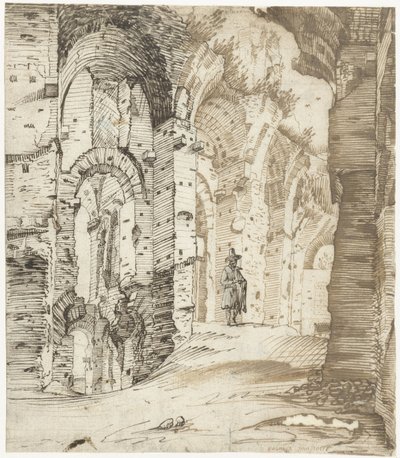 Rovine delle strutture del palazzo di Settimio Severo, Roma da Gerard ter Borch