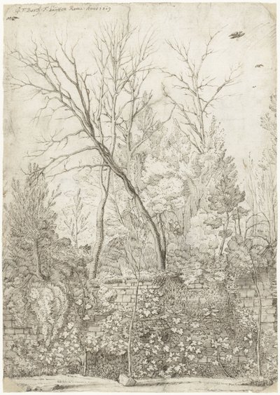 Giardino della Villa Madama, fuori Roma da Gerard ter Borch