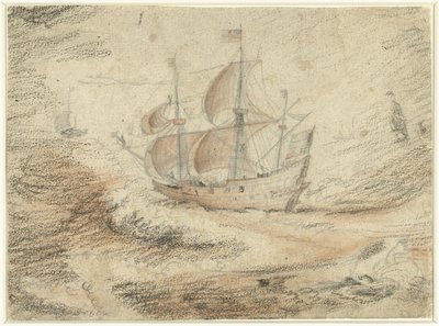 Nave in mare da Gerard ter Borch (II) (possibly)