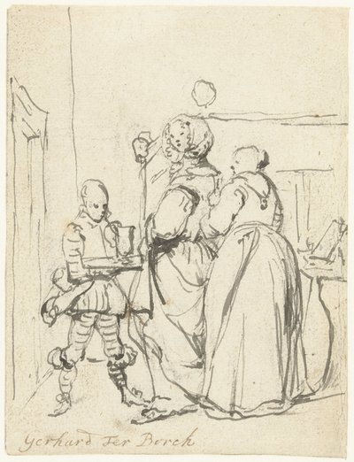 Dama che si prepara da Gerard ter Borch (II)