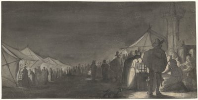 Il mercato del latte a Zwolle, di sera da Gerard ter Borch (II)