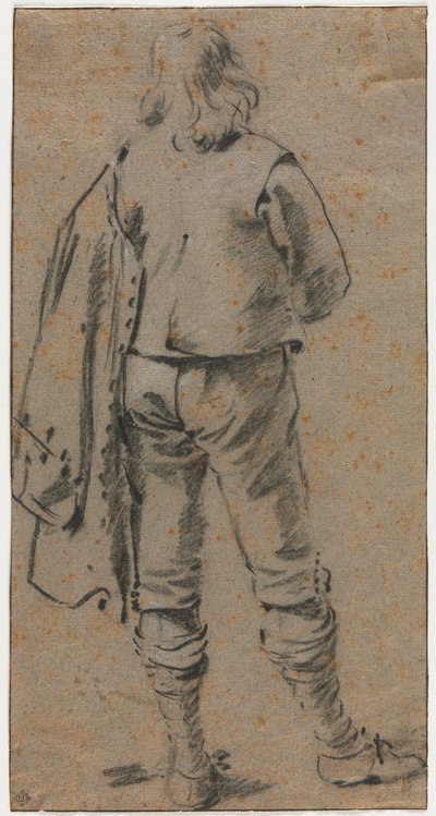 Un uomo in piedi visto di spalle da Gerard ter Borch