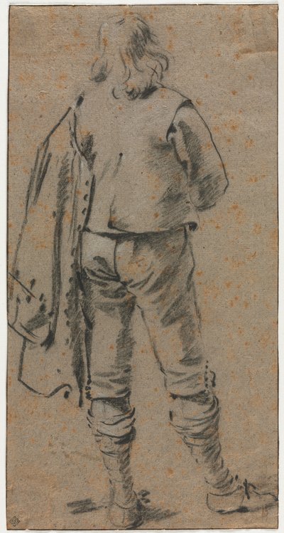 Un uomo in piedi visto da dietro, c. 1630 da Gerard ter Borch