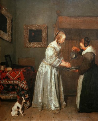 Signora che si lava le mani da Gerard ter Borch