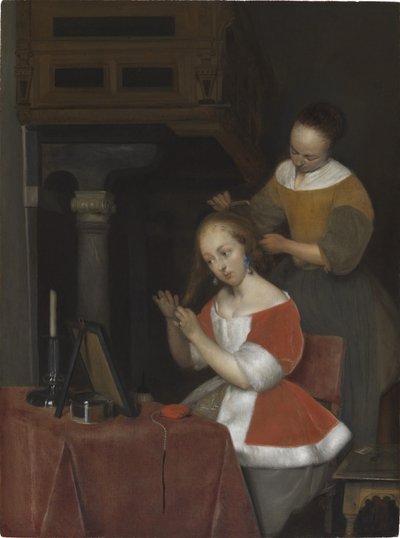 Donna seduta alla toilette da Gerard ter Borch
