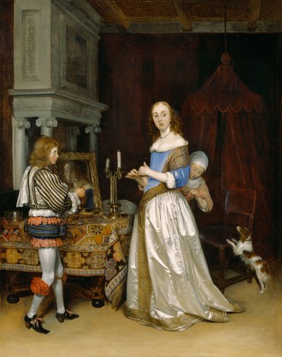 Signora alla sua toilette, c.1660 da Gerard ter Borch