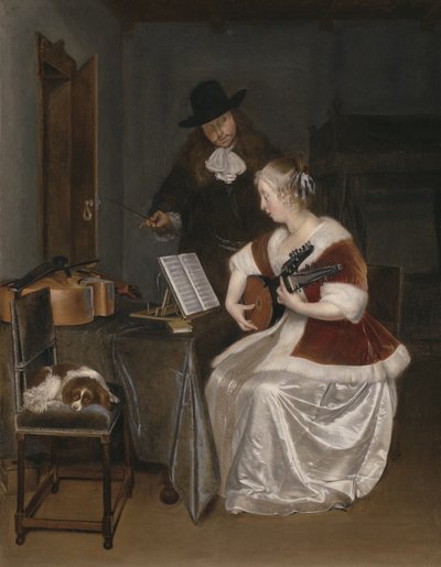 La lezione di musica, c.1670 da Gerard ter Borch