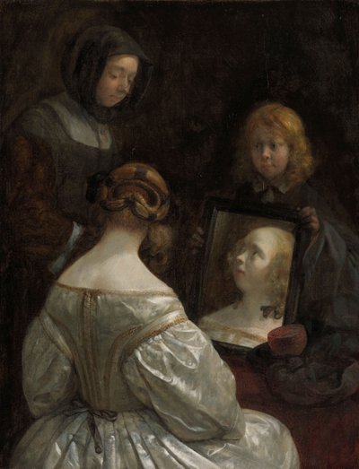 Donna allo specchio da Gerard ter Borch