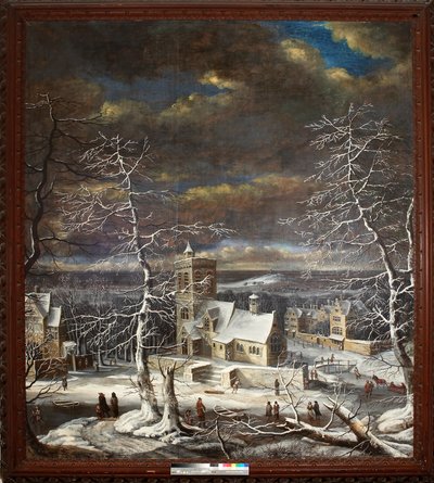 Un Villaggio in Inverno con Figure sul Ghiaccio da Gerard van Edema