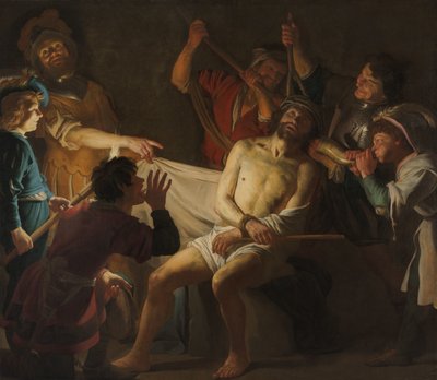 Cristo coronato di spine (Matteo 27:27-31) da Gerard van Honthorst