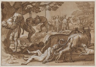 Re Jarmeric tortura i Wendi catturati da Gerard van Honthorst