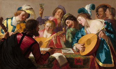 Musicisti del tardo Rinascimento/primo Barocco (Gerald van Honthorst, Il Concerto, 1623) da Gerard van Honthorst