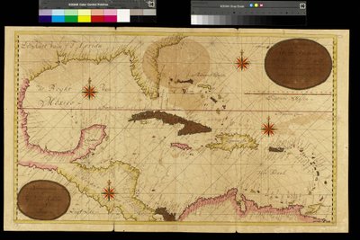 Mappa delle Indie Occidentali, Mar dei Caraibi, Antille da Gerard van Keulen