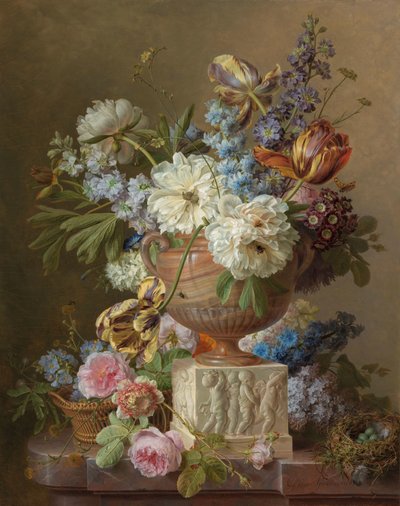Natura morta floreale con vaso di alabastro da Gerard van Spaendonck (signed by artist)