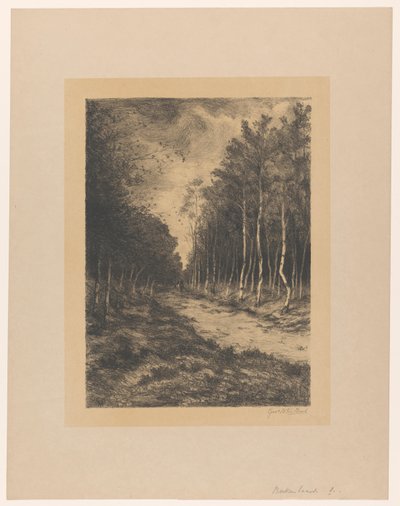 Sentiero nel bosco con due cavalieri da Gerarda Wilhelmina ten Hoet (signed by artist)