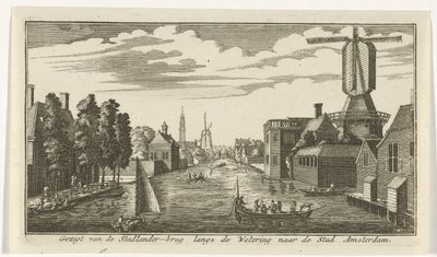 Veduta lungo il canale verso Amsterdam da Gerardus Condet