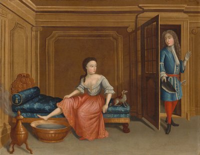 Donna che si spoglia per un bagno da Gerardus Duyckinck