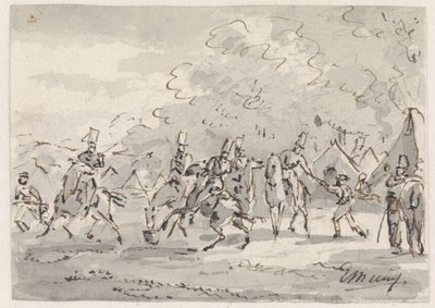 Cavalleria presso un accampamento da Gerardus Emaus de Micault