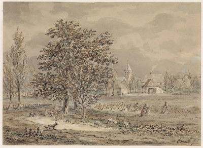 Veduta del villaggio di Zoelmond da Gerardus Emaus de Micault
