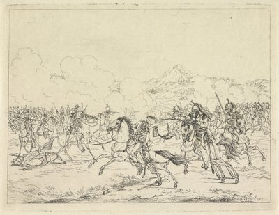 Caduta di Federico Guglielmo di Brunswick, 1815 da Gerardus Emaus de Micault