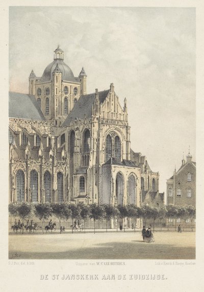 De Sint Janskerk in Den Bosch De St. Janskerk aan de zuidzijde da Gerardus Johannes Bos